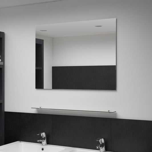 Wandspiegel met schap 80x60 cm gehard glas Spiegels | Creëer jouw Trendy Thuis | Gratis bezorgd & Retour | Trendy.nl