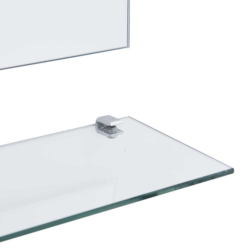 Wandspiegel met 5 schappen 80x60 cm zilverkleurig Spiegels | Creëer jouw Trendy Thuis | Gratis bezorgd & Retour | Trendy.nl