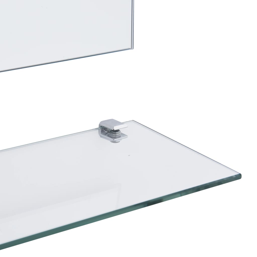 Wandspiegel met 5 schappen 100x60 cm zilverkleurig Spiegels | Creëer jouw Trendy Thuis | Gratis bezorgd & Retour | Trendy.nl