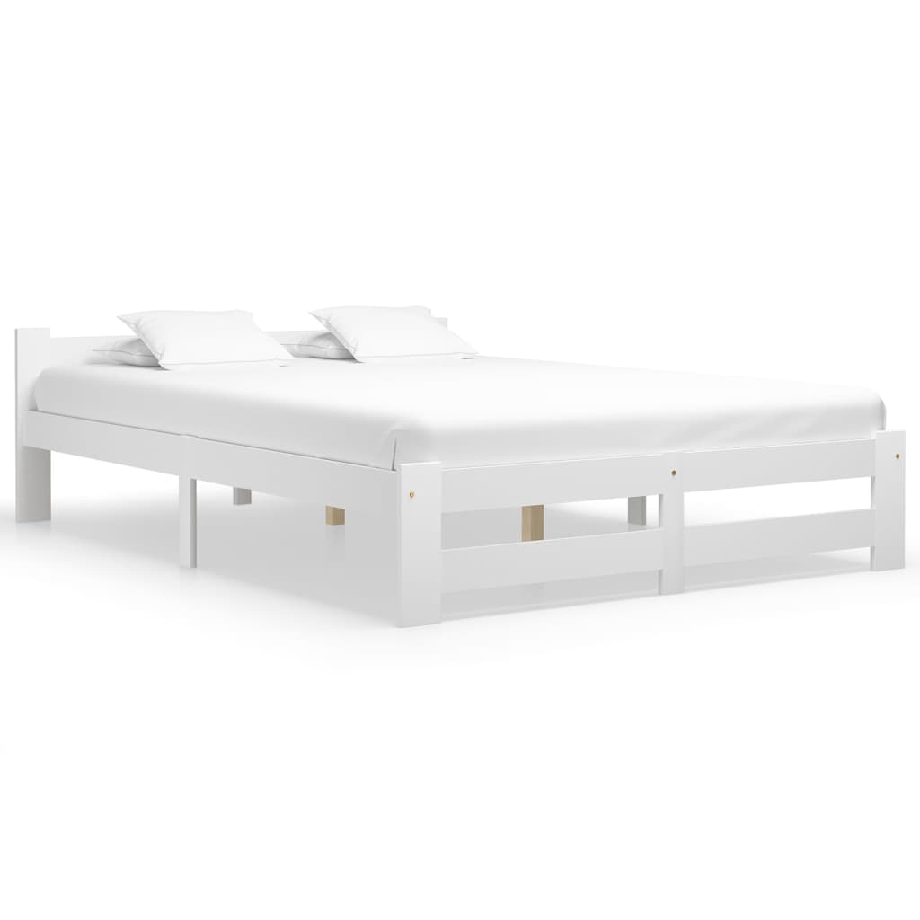 Bedframe massief grenenhout wit 180x200 cm Bedden & bedframes | Creëer jouw Trendy Thuis | Gratis bezorgd & Retour | Trendy.nl