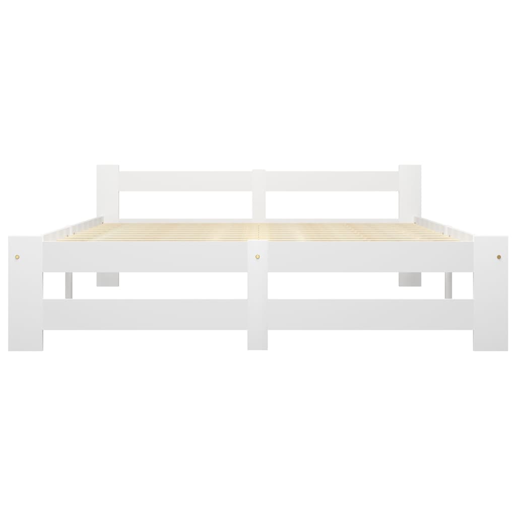 Bedframe massief grenenhout wit 180x200 cm Bedden & bedframes | Creëer jouw Trendy Thuis | Gratis bezorgd & Retour | Trendy.nl