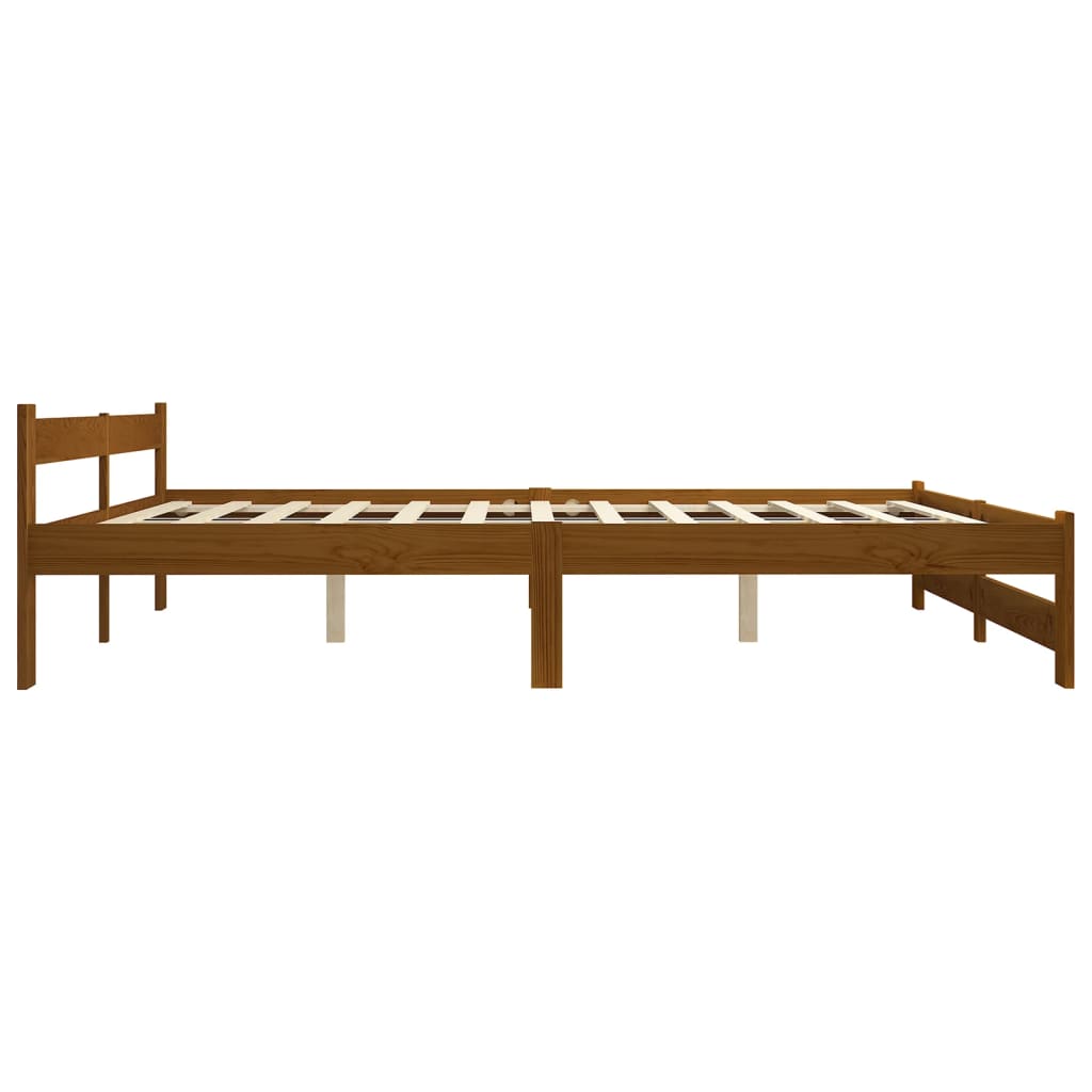 Bedframe massief grenenhout honingbruin 180x200 cm Bedden & bedframes | Creëer jouw Trendy Thuis | Gratis bezorgd & Retour | Trendy.nl