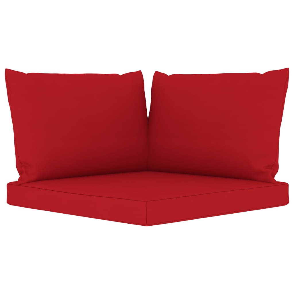 6-delige Loungeset met rode kussens Tuinsets | Creëer jouw Trendy Thuis | Gratis bezorgd & Retour | Trendy.nl