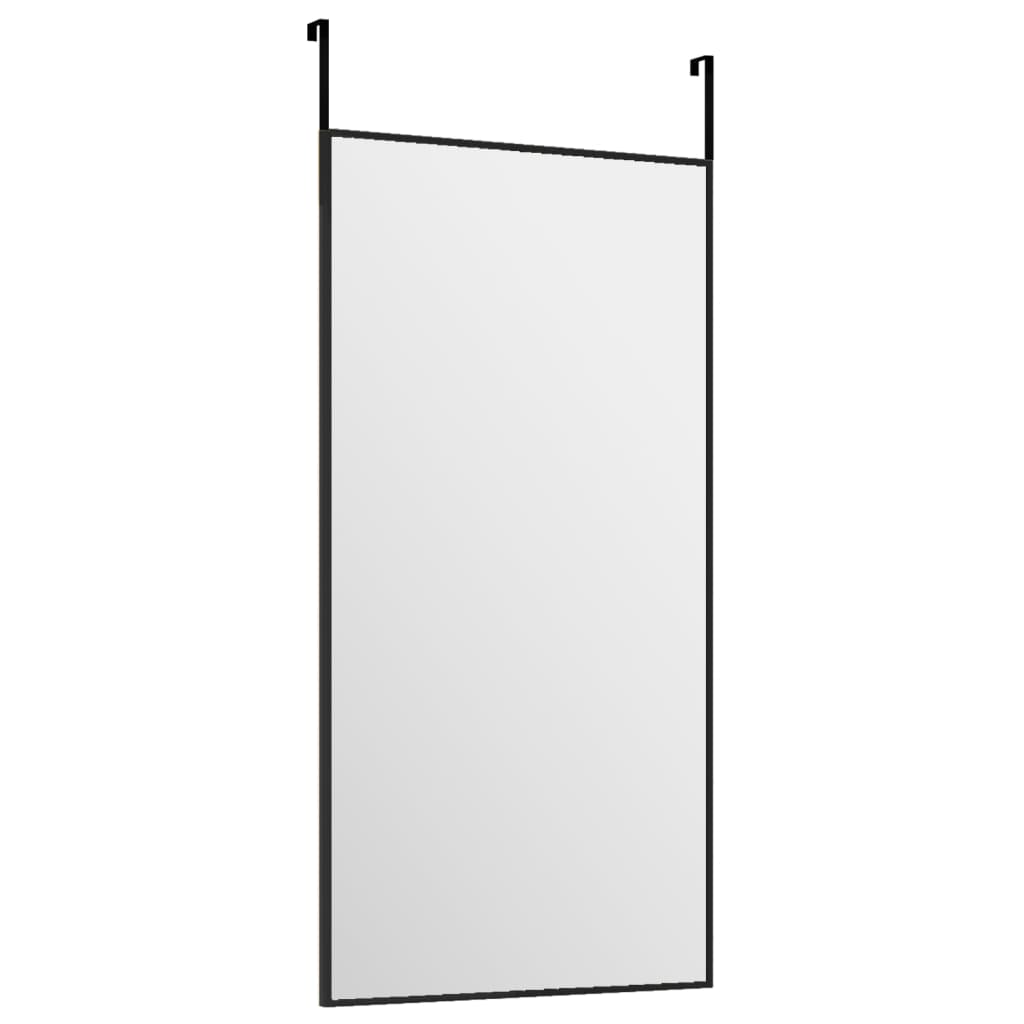 Deurspiegel 30x60 cm glas en aluminium zwart Spiegels | Creëer jouw Trendy Thuis | Gratis bezorgd & Retour | Trendy.nl