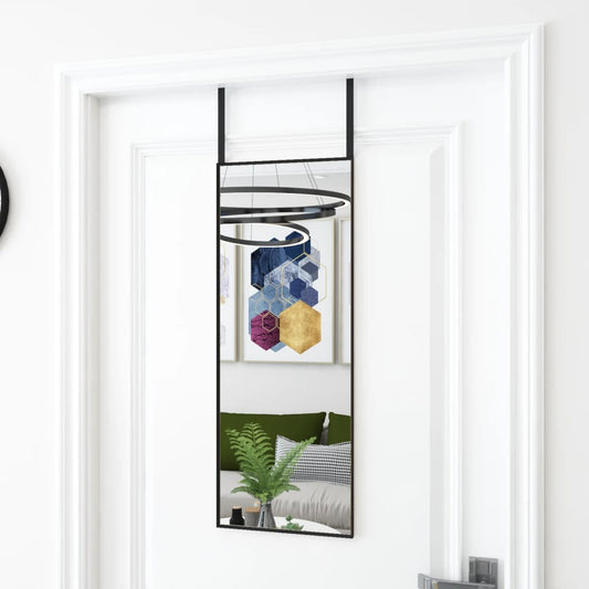 Deurspiegel 30x80 cm glas en aluminium zwart Spiegels | Creëer jouw Trendy Thuis | Gratis bezorgd & Retour | Trendy.nl