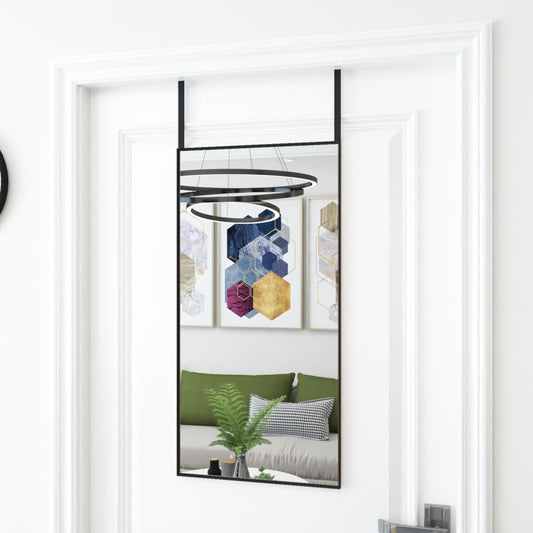 Deurspiegel 40x80 cm glas en aluminium zwart Spiegels | Creëer jouw Trendy Thuis | Gratis bezorgd & Retour | Trendy.nl