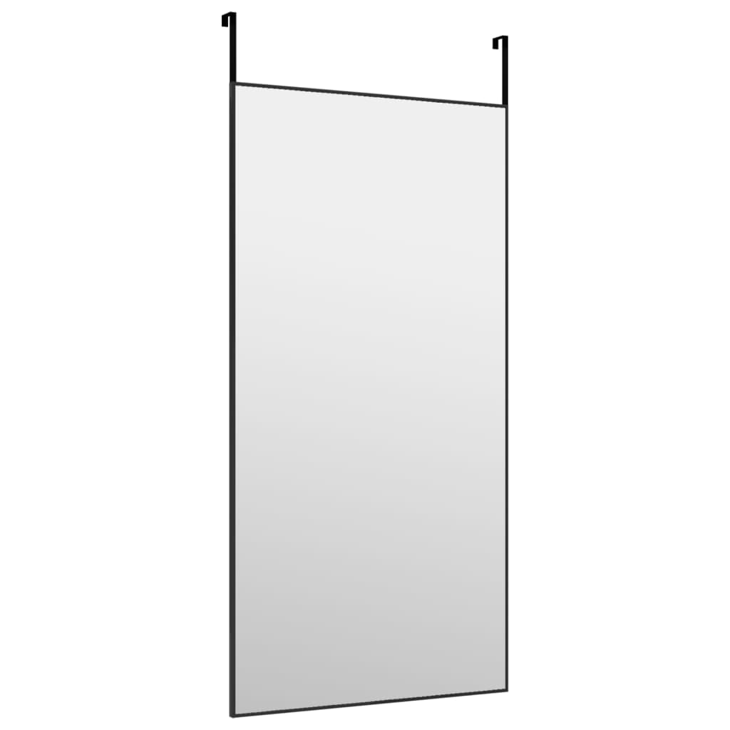 Deurspiegel 50x100 cm glas en aluminium zwart Spiegels | Creëer jouw Trendy Thuis | Gratis bezorgd & Retour | Trendy.nl