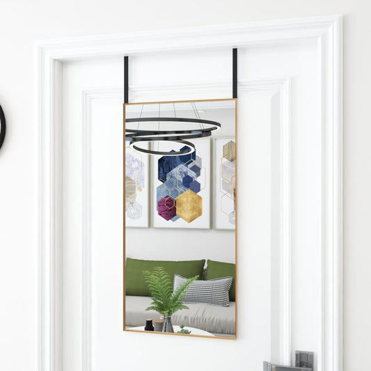 Deurspiegel 40x80 cm glas en aluminium goudkleurig Spiegels | Creëer jouw Trendy Thuis | Gratis bezorgd & Retour | Trendy.nl