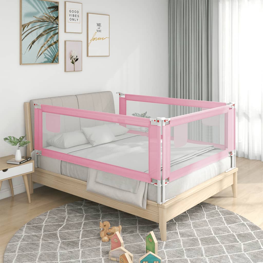 Bedhekje peuter 100x25 cm stof roze Veiligheidsrails voor baby's | Creëer jouw Trendy Thuis | Gratis bezorgd & Retour | Trendy.nl