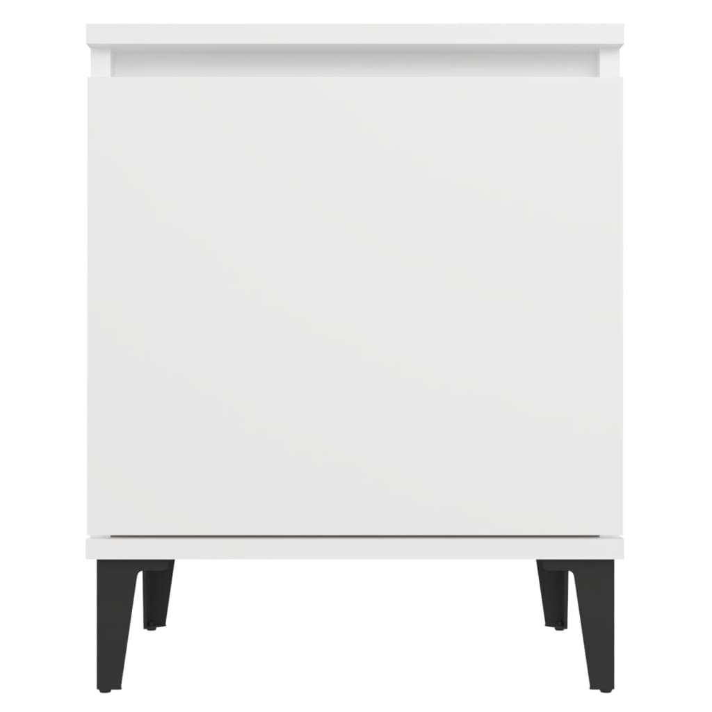 Nachtkastjes 2 st met metalen poten 40x30x50 cm wit Nachtkastjes | Creëer jouw Trendy Thuis | Gratis bezorgd & Retour | Trendy.nl