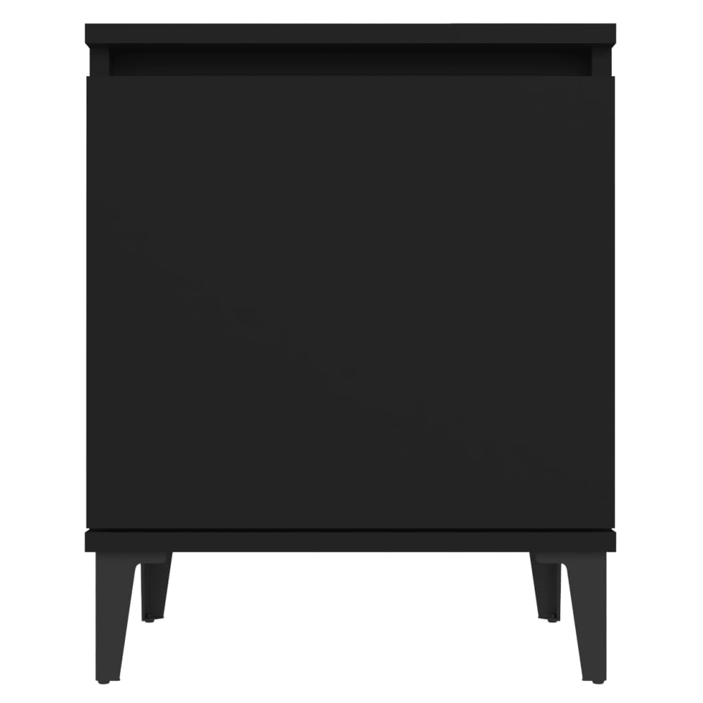 Nachtkastje met metalen poten 40x30x50 cm zwart Nachtkastjes | Creëer jouw Trendy Thuis | Gratis bezorgd & Retour | Trendy.nl