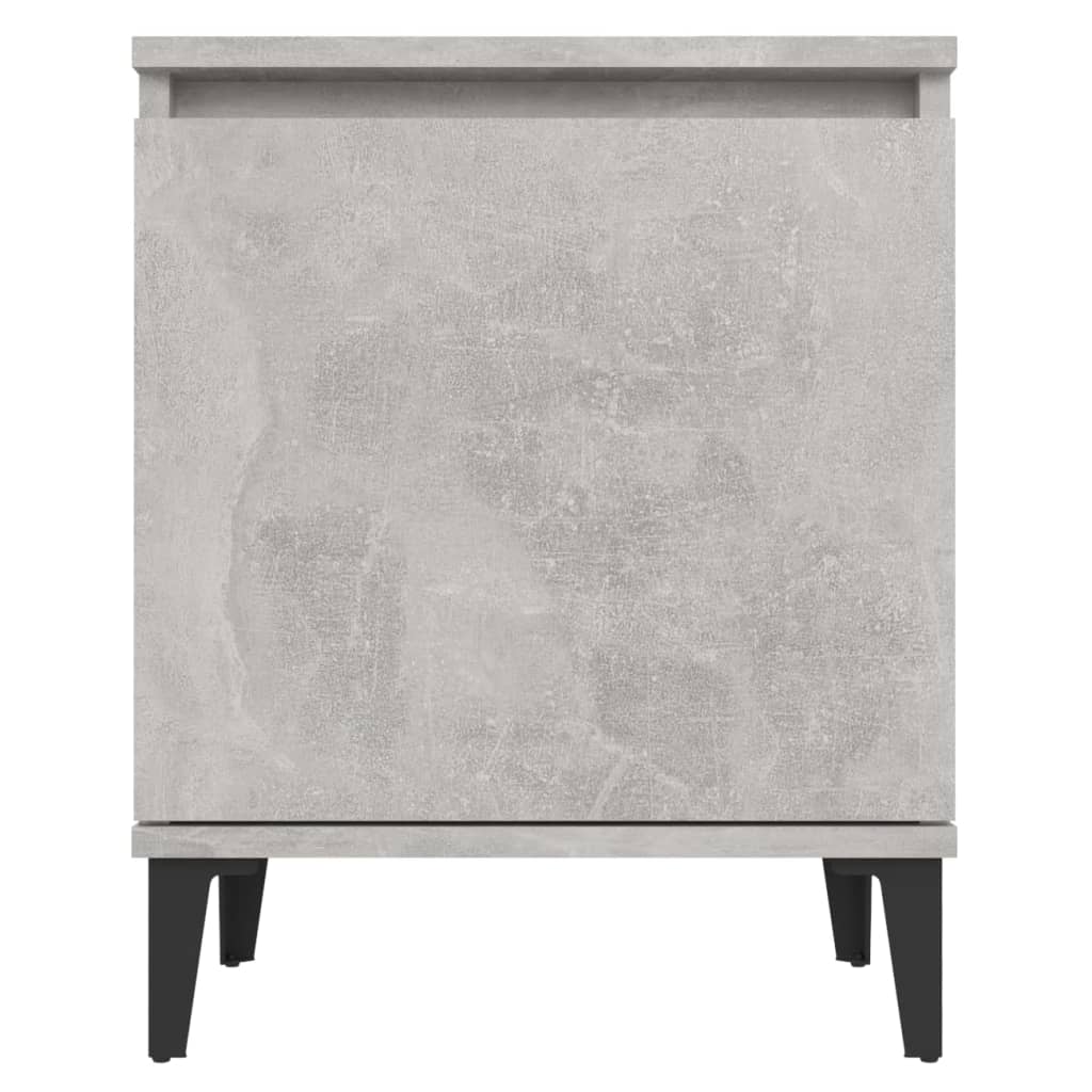 Nachtkastjes 2 st met metalen poten 40x30x50 cm betongrijs Nachtkastjes | Creëer jouw Trendy Thuis | Gratis bezorgd & Retour | Trendy.nl