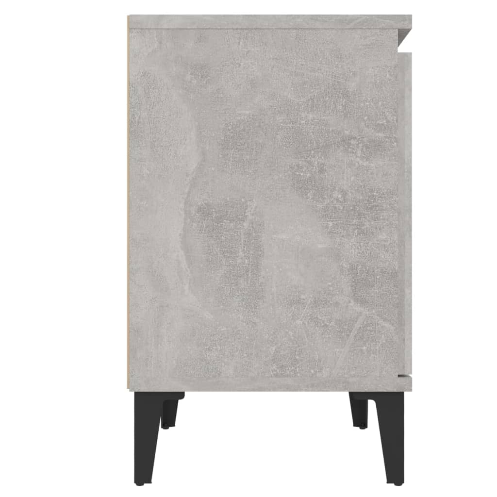 Nachtkastjes 2 st met metalen poten 40x30x50 cm betongrijs Nachtkastjes | Creëer jouw Trendy Thuis | Gratis bezorgd & Retour | Trendy.nl