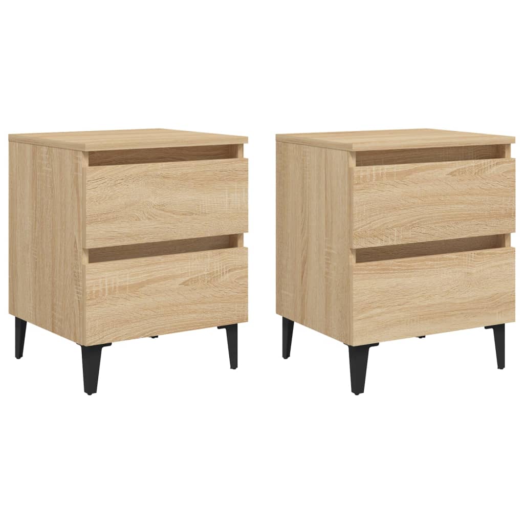 Nachtkastjes 2 st 40x35x50 cm spaanplaat sonoma eikenkleurig Nachtkastjes | Creëer jouw Trendy Thuis | Gratis bezorgd & Retour | Trendy.nl