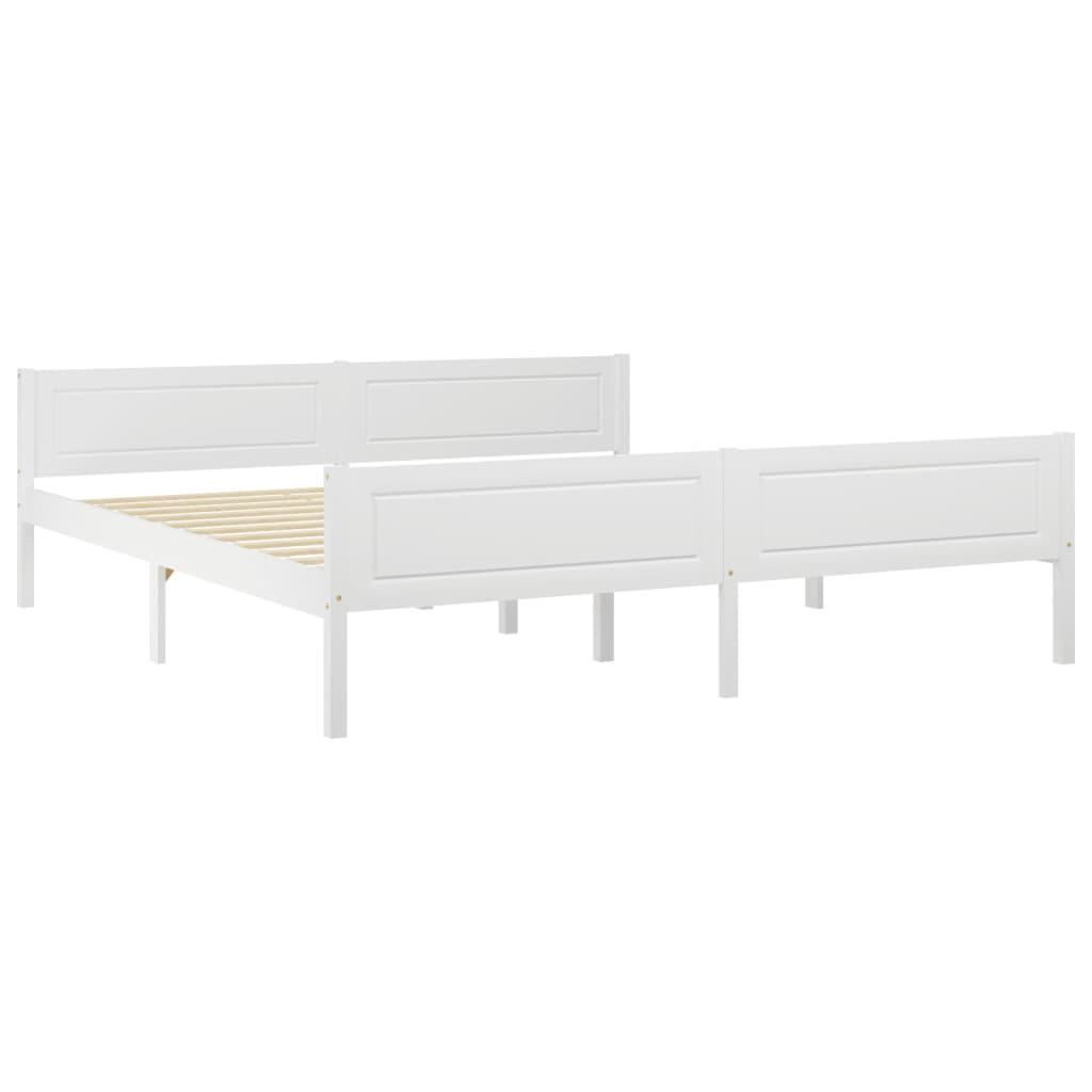 Bedframe massief grenenhout wit 180x200 cm Bedden & bedframes | Creëer jouw Trendy Thuis | Gratis bezorgd & Retour | Trendy.nl