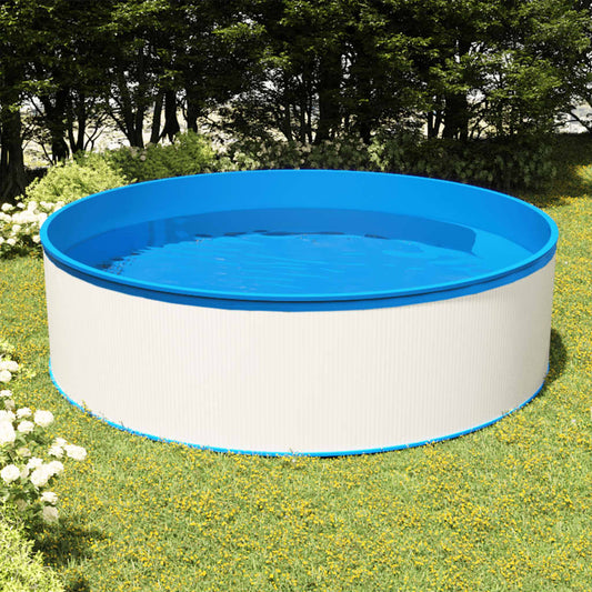 Splasher pool met hangende skimmer en pomp 350x90 cm wit Zwembaden | Creëer jouw Trendy Thuis | Gratis bezorgd & Retour | Trendy.nl