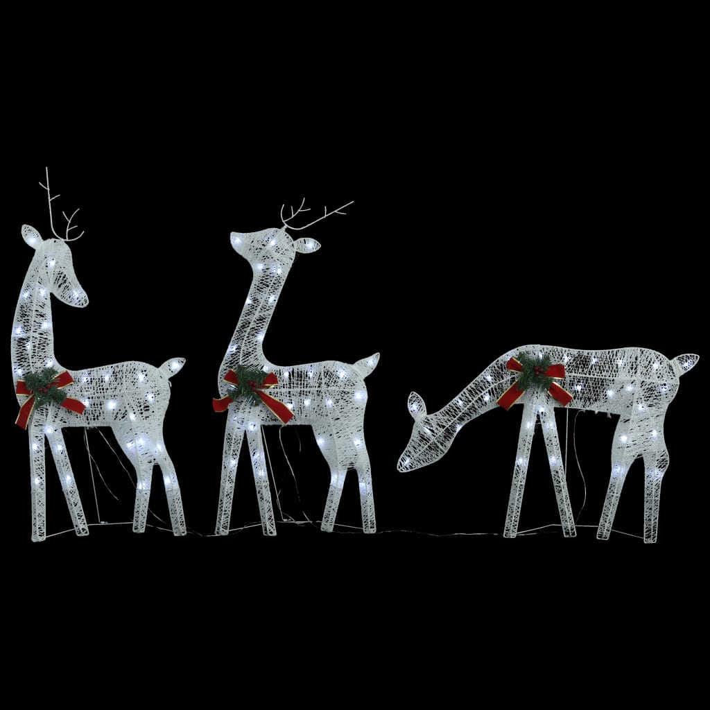 Famille de rennes de Noël 270x7x90 cm Blanc Blanc froid Maille Kerstverlichting | Creëer jouw Trendy Thuis | Gratis bezorgd & Retour | Trendy.nl