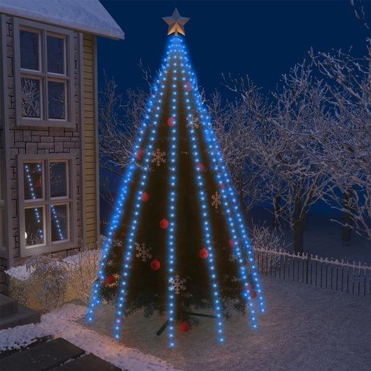 Kerstboomverlichting met 500 LED's blauw binnen/buiten 500 cm