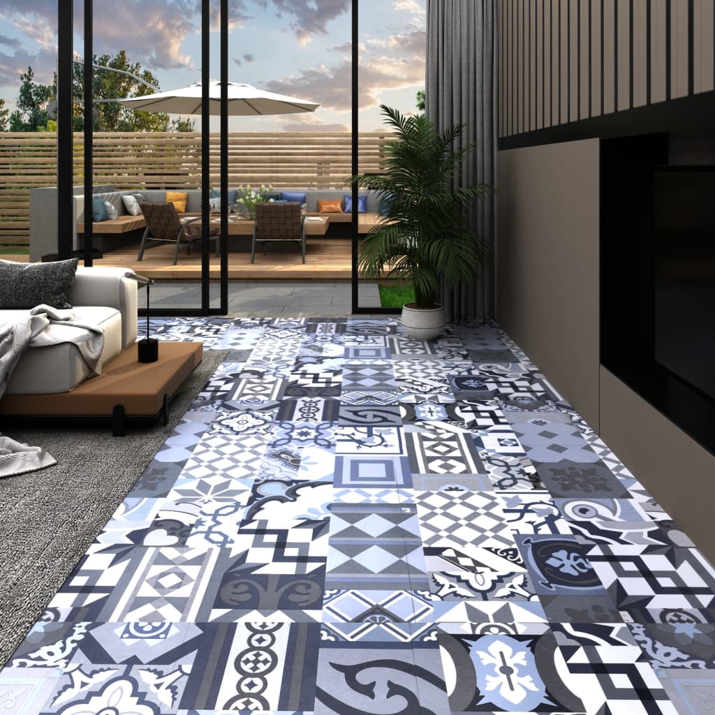 Vloerplanken 20 st zelfklevend 1,86 m² PVC gekleurd patroon Vloeren | Creëer jouw Trendy Thuis | Gratis bezorgd & Retour | Trendy.nl