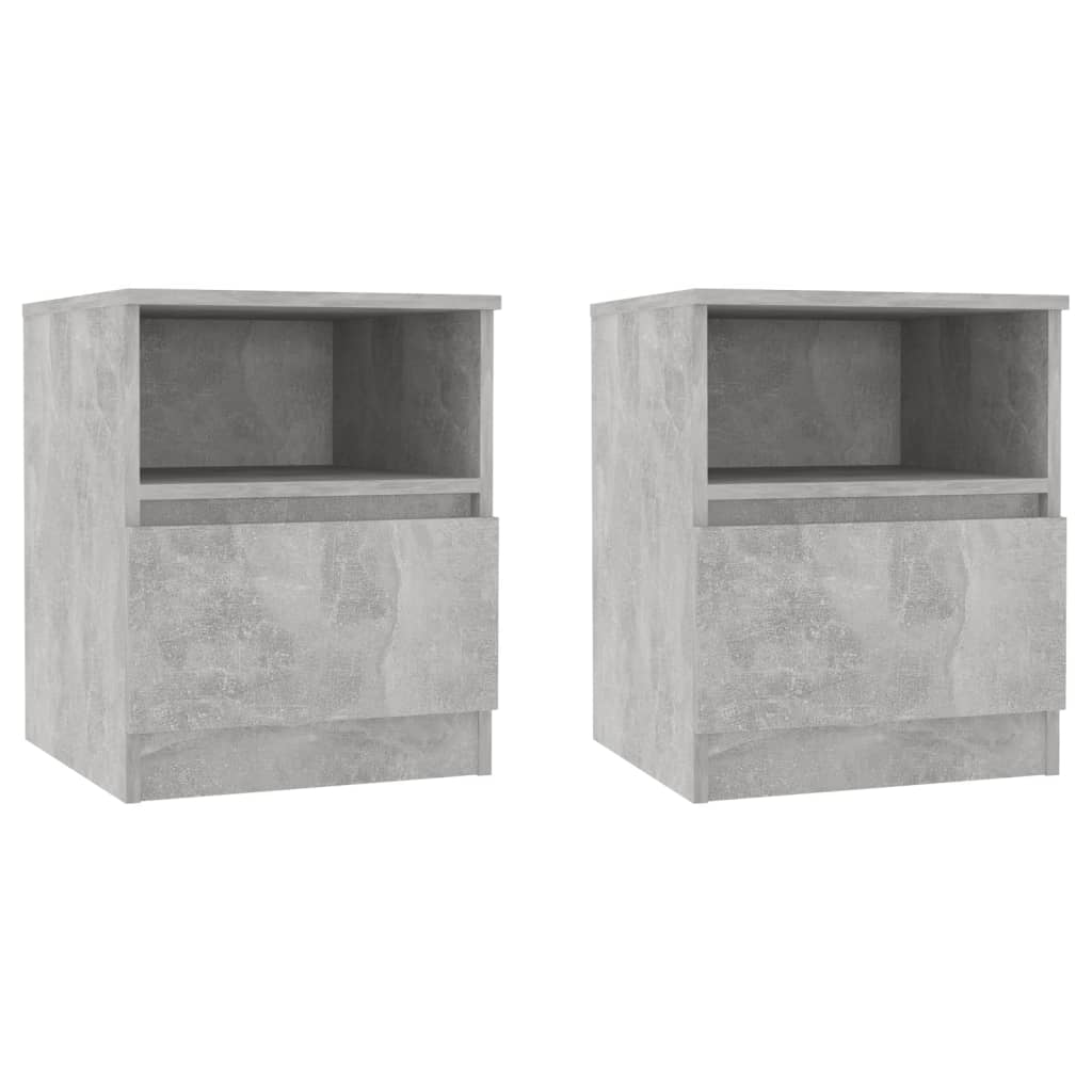 Nachtkastjes 2 st 40x40x50 cm spaanplaat betongrijs Nachtkastjes | Creëer jouw Trendy Thuis | Gratis bezorgd & Retour | Trendy.nl