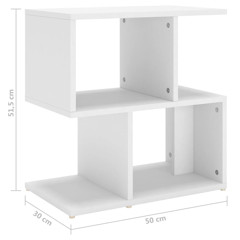 Nachtkastje 50x30x51,5 cm spaanplaat wit Nachtkastjes | Creëer jouw Trendy Thuis | Gratis bezorgd & Retour | Trendy.nl