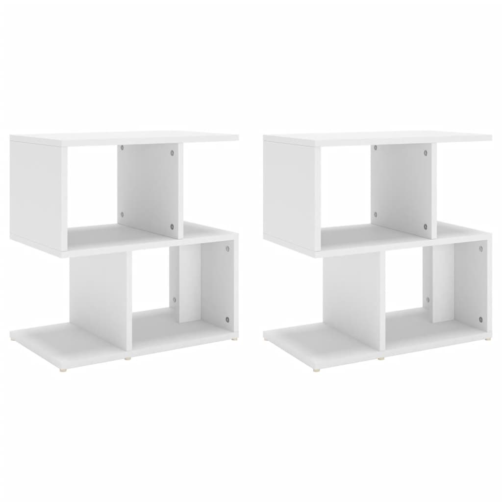 Nachtkastjes 2 st 50x30x51,5 cm spaanplaat wit Nachtkastjes | Creëer jouw Trendy Thuis | Gratis bezorgd & Retour | Trendy.nl