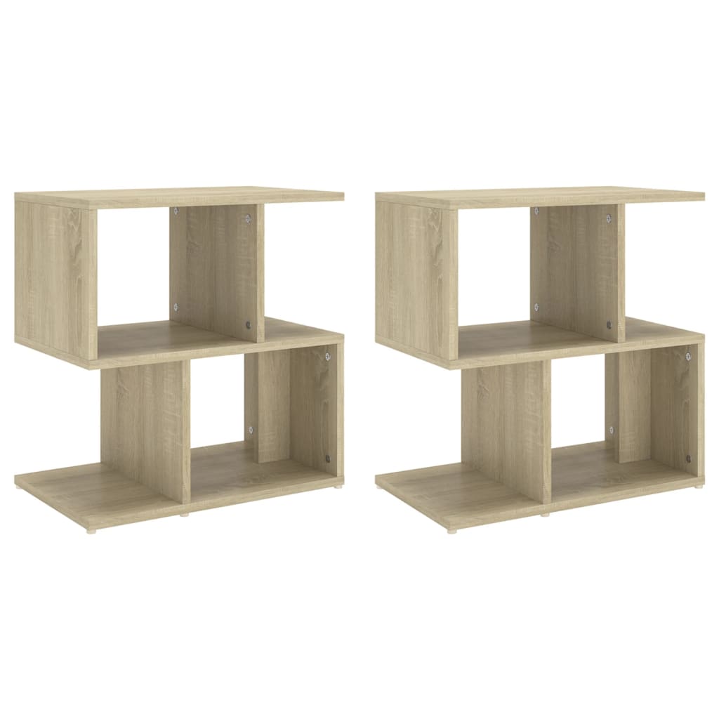 Nachtkastjes 2 st 50x30x51,5 cm spaanplaat sonoma eikenkleurig Nachtkastjes | Creëer jouw Trendy Thuis | Gratis bezorgd & Retour | Trendy.nl