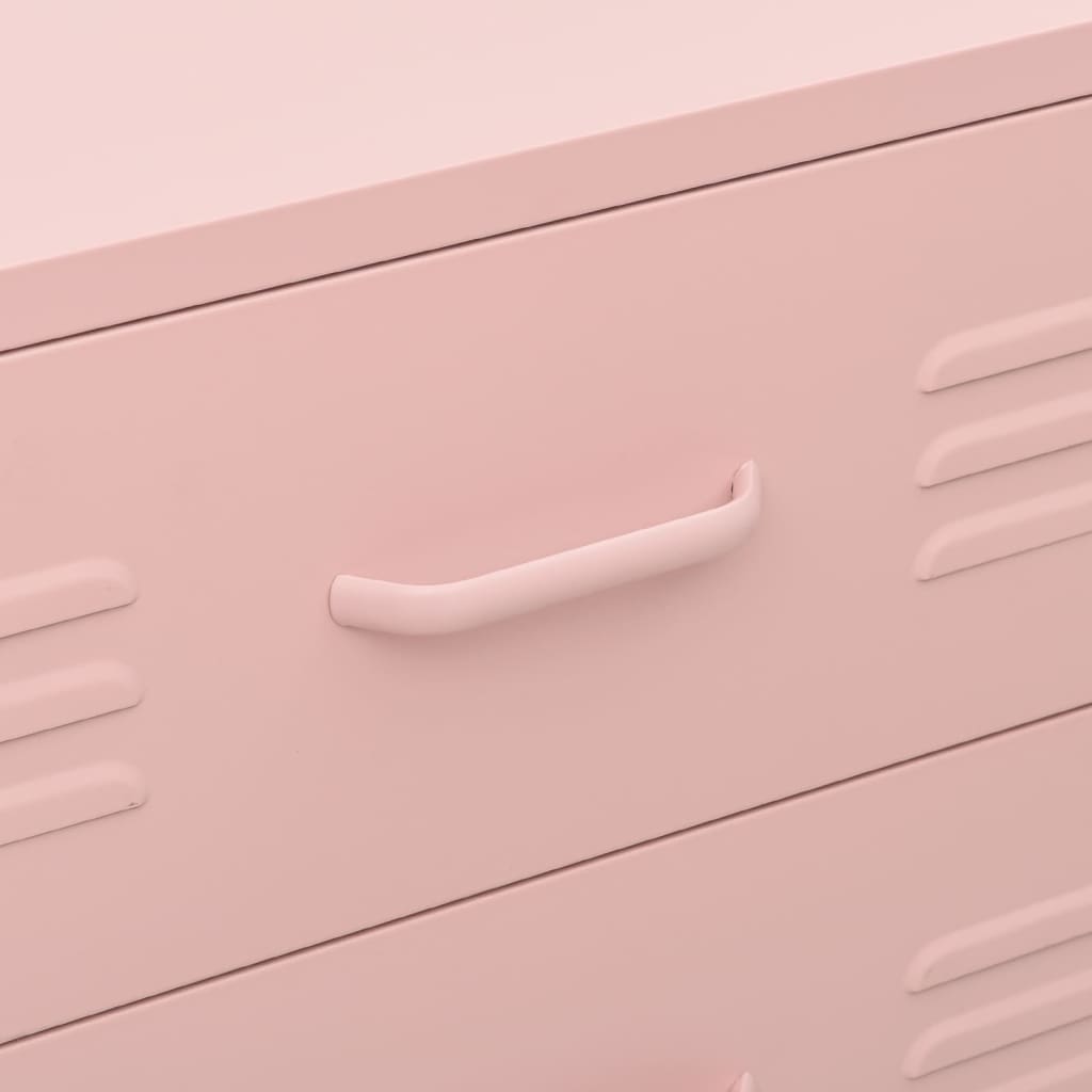 Ladekast 80x35x101,5 cm staal roze Commodes & ladekasten | Creëer jouw Trendy Thuis | Gratis bezorgd & Retour | Trendy.nl
