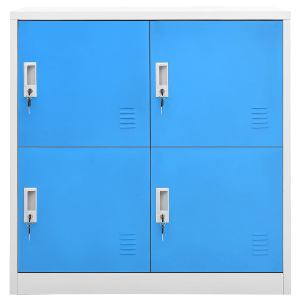 Lockerkast 90x45x92,5 cm staal lichtgrijs en blauw Opbergkasten & lockerkasten | Creëer jouw Trendy Thuis | Gratis bezorgd & Retour | Trendy.nl
