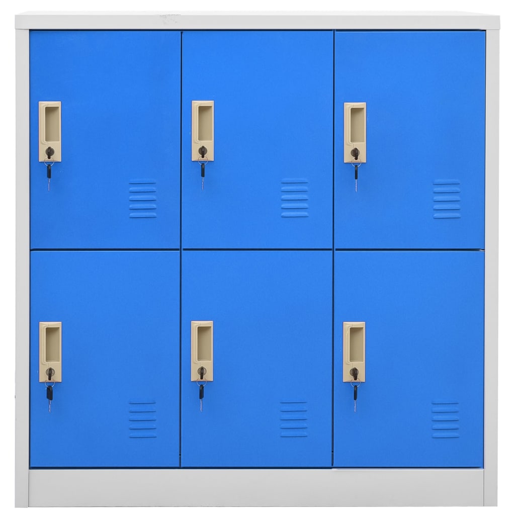 Lockerkast 90x45x92,5 cm staal lichtgrijs en blauw Opbergkasten & lockerkasten | Creëer jouw Trendy Thuis | Gratis bezorgd & Retour | Trendy.nl