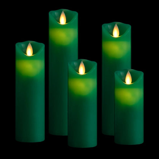 5-delige Kaarsenset met afstandsbediening LED warmwit Kaarsen zonder vlam | Creëer jouw Trendy Thuis | Gratis bezorgd & Retour | Trendy.nl