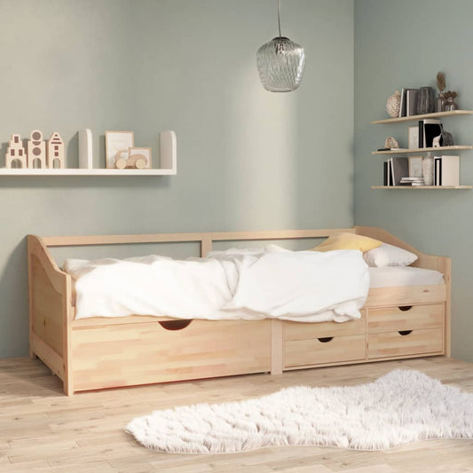 Bedbank 3-zits met lades massief grenenhout 90x200 cm Bedden & bedframes | Creëer jouw Trendy Thuis | Gratis bezorgd & Retour | Trendy.nl