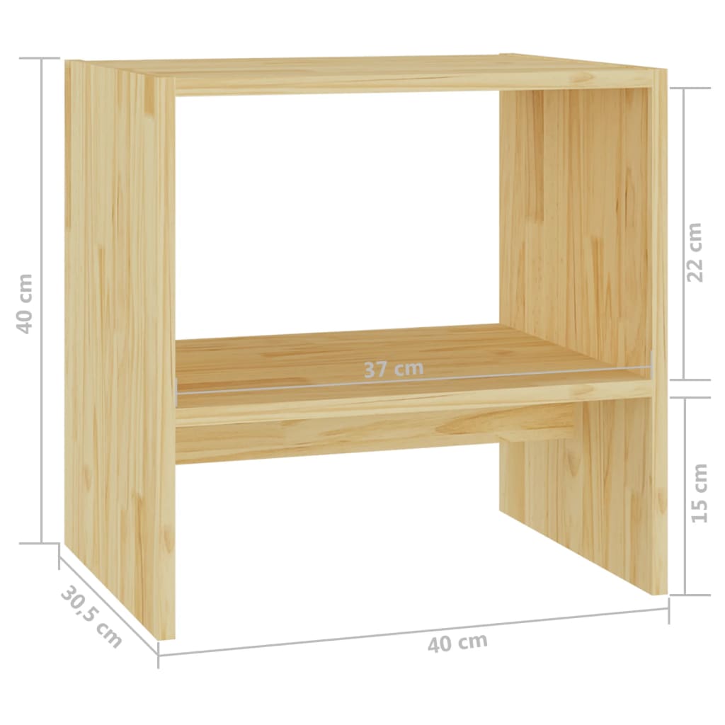 Nachtkastje 40x30,5x40 cm massief grenenhout Nachtkastjes | Creëer jouw Trendy Thuis | Gratis bezorgd & Retour | Trendy.nl