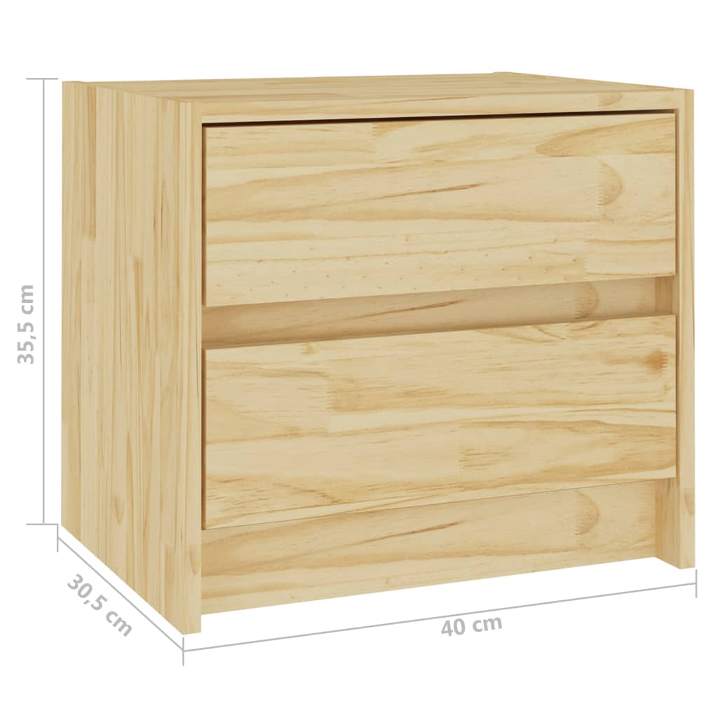 Nachtkastjes 2 st 40x30,5x35,5 cm massief grenenhout Nachtkastjes | Creëer jouw Trendy Thuis | Gratis bezorgd & Retour | Trendy.nl