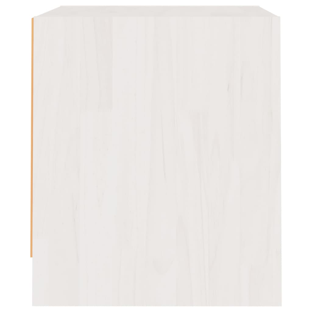 Nachtkastje 40x30,5x35,5 cm massief grenenhout wit Nachtkastjes | Creëer jouw Trendy Thuis | Gratis bezorgd & Retour | Trendy.nl