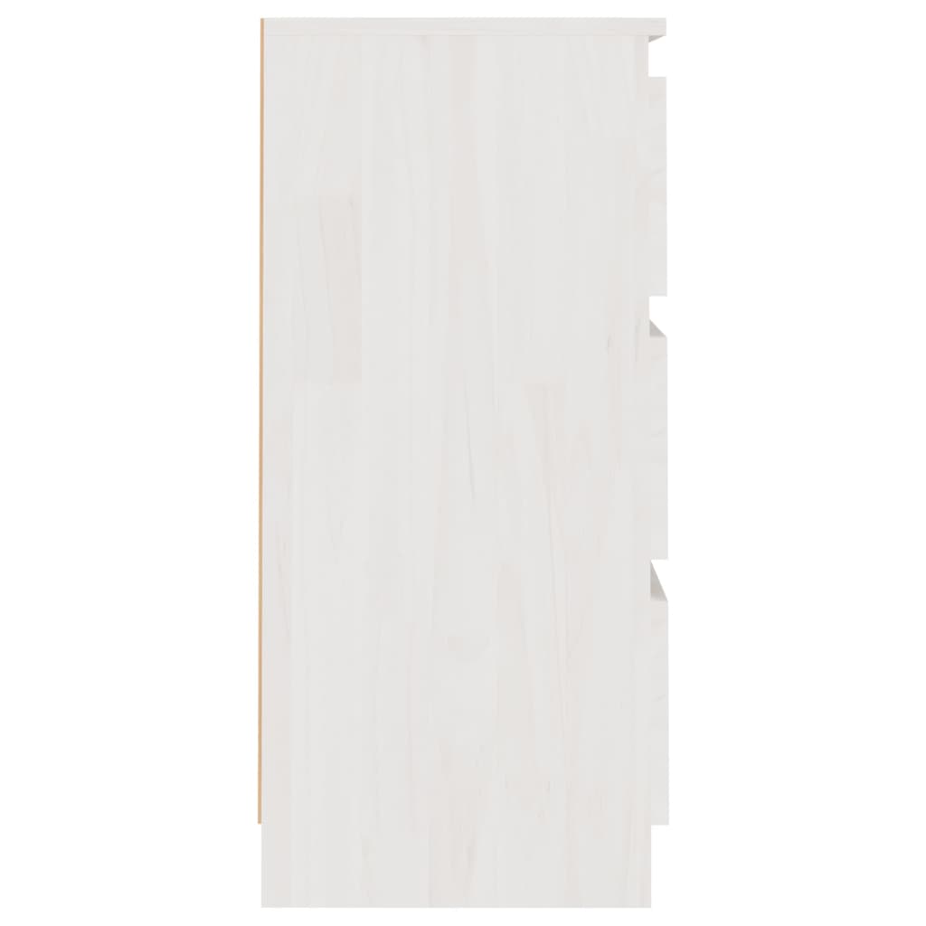 Nachtkastje 40x29,5x64 cm massief grenenhout wit Nachtkastjes | Creëer jouw Trendy Thuis | Gratis bezorgd & Retour | Trendy.nl