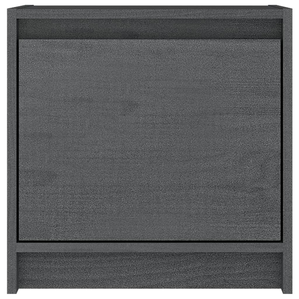 Nachtkastje 40x30,5x40 cm massief grenenhout grijs Nachtkastjes | Creëer jouw Trendy Thuis | Gratis bezorgd & Retour | Trendy.nl