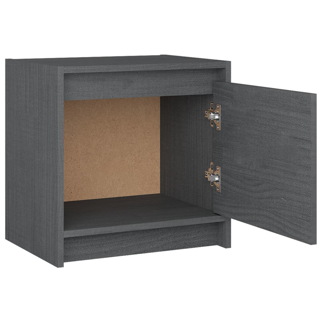 Nachtkastjes 2st 40x30,5x40 cm massief grenenhout grijs Nachtkastjes | Creëer jouw Trendy Thuis | Gratis bezorgd & Retour | Trendy.nl