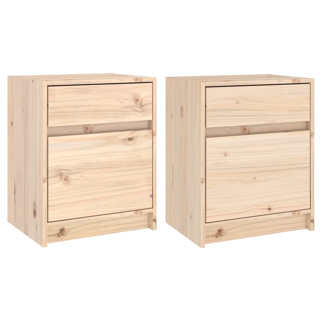 Nachtkastjes 2 st 50x34x50 cm massief grenenhout Nachtkastjes | Creëer jouw Trendy Thuis | Gratis bezorgd & Retour | Trendy.nl