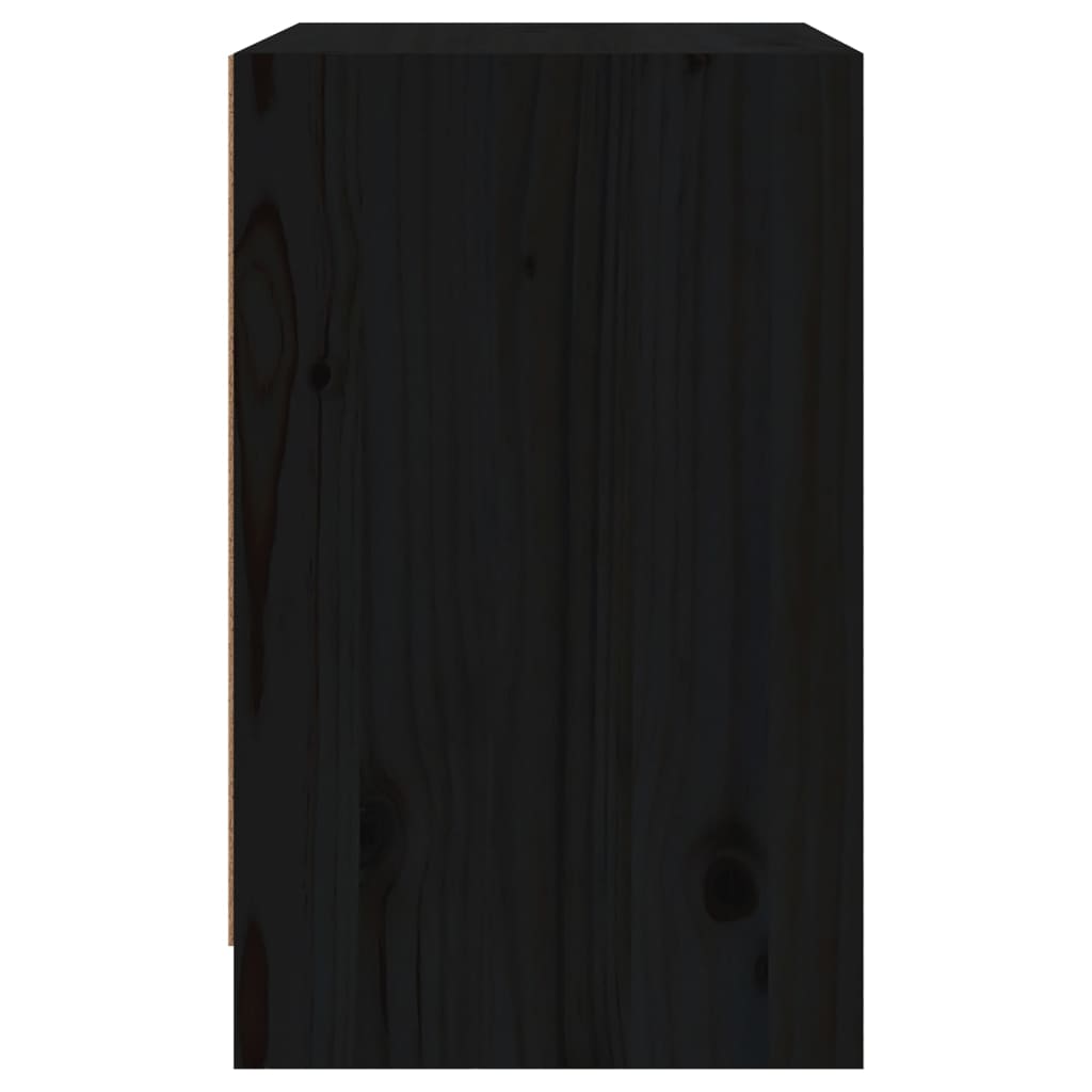 Nachtkastje 40x31x50 cm massief grenenhout zwart Nachtkastjes | Creëer jouw Trendy Thuis | Gratis bezorgd & Retour | Trendy.nl