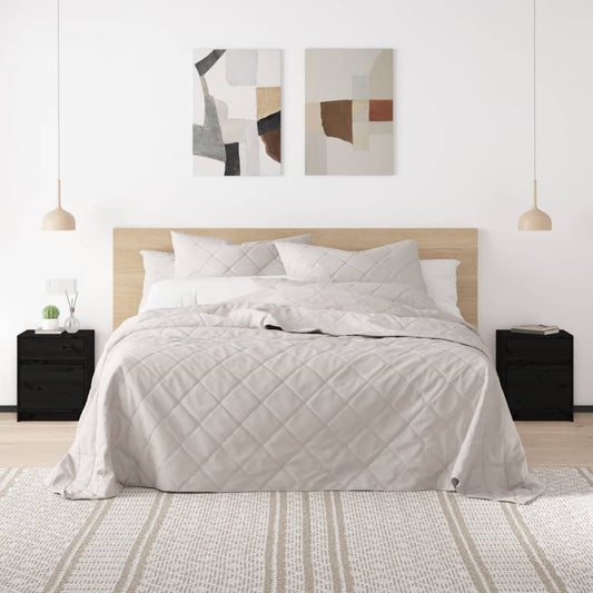 Nachtkastje 40x31x50 cm massief grenenhout zwart Nachtkastjes | Creëer jouw Trendy Thuis | Gratis bezorgd & Retour | Trendy.nl