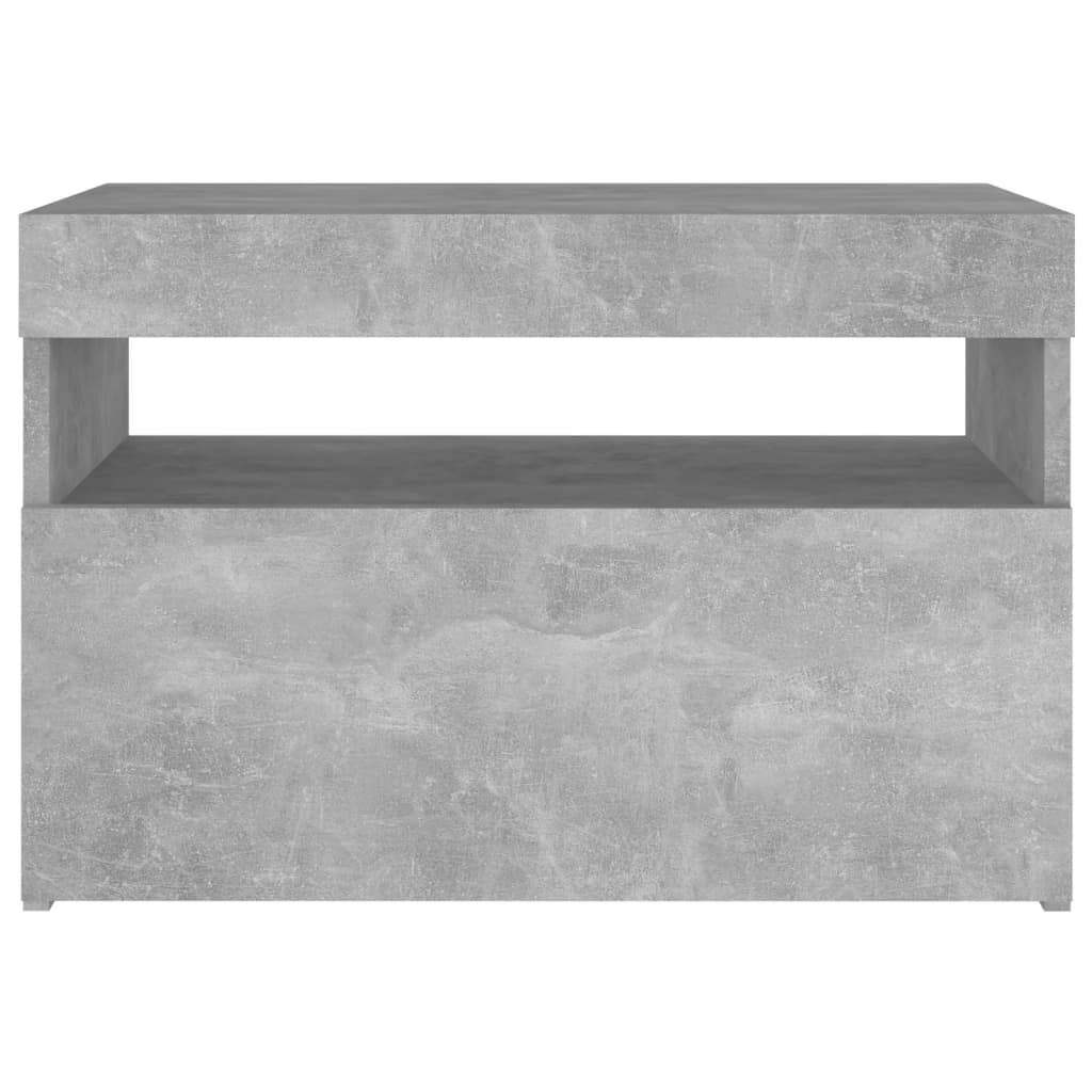 Nachtkastje met LED-verlichting 60x35x40 cm betongrijs Nachtkastjes | Creëer jouw Trendy Thuis | Gratis bezorgd & Retour | Trendy.nl