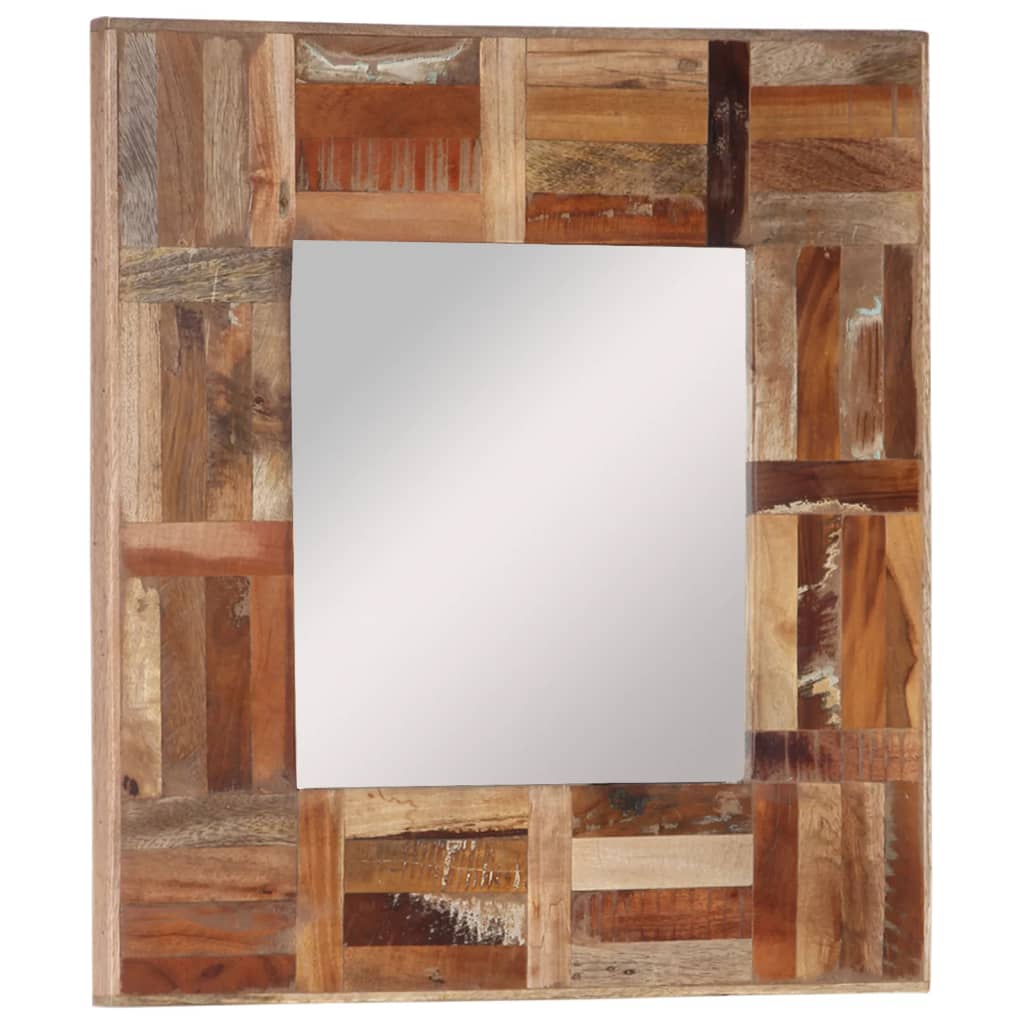 Wandspiegel 50x50 cm massief gerecycled hout Spiegels | Creëer jouw Trendy Thuis | Gratis bezorgd & Retour | Trendy.nl