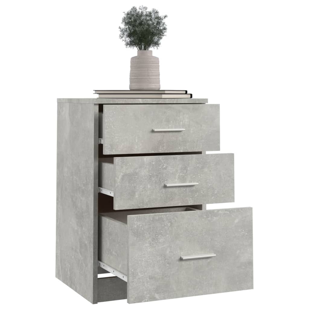 Nachtkastje 40x40x63 cm bewerkt hout betongrijs Nachtkastjes | Creëer jouw Trendy Thuis | Gratis bezorgd & Retour | Trendy.nl