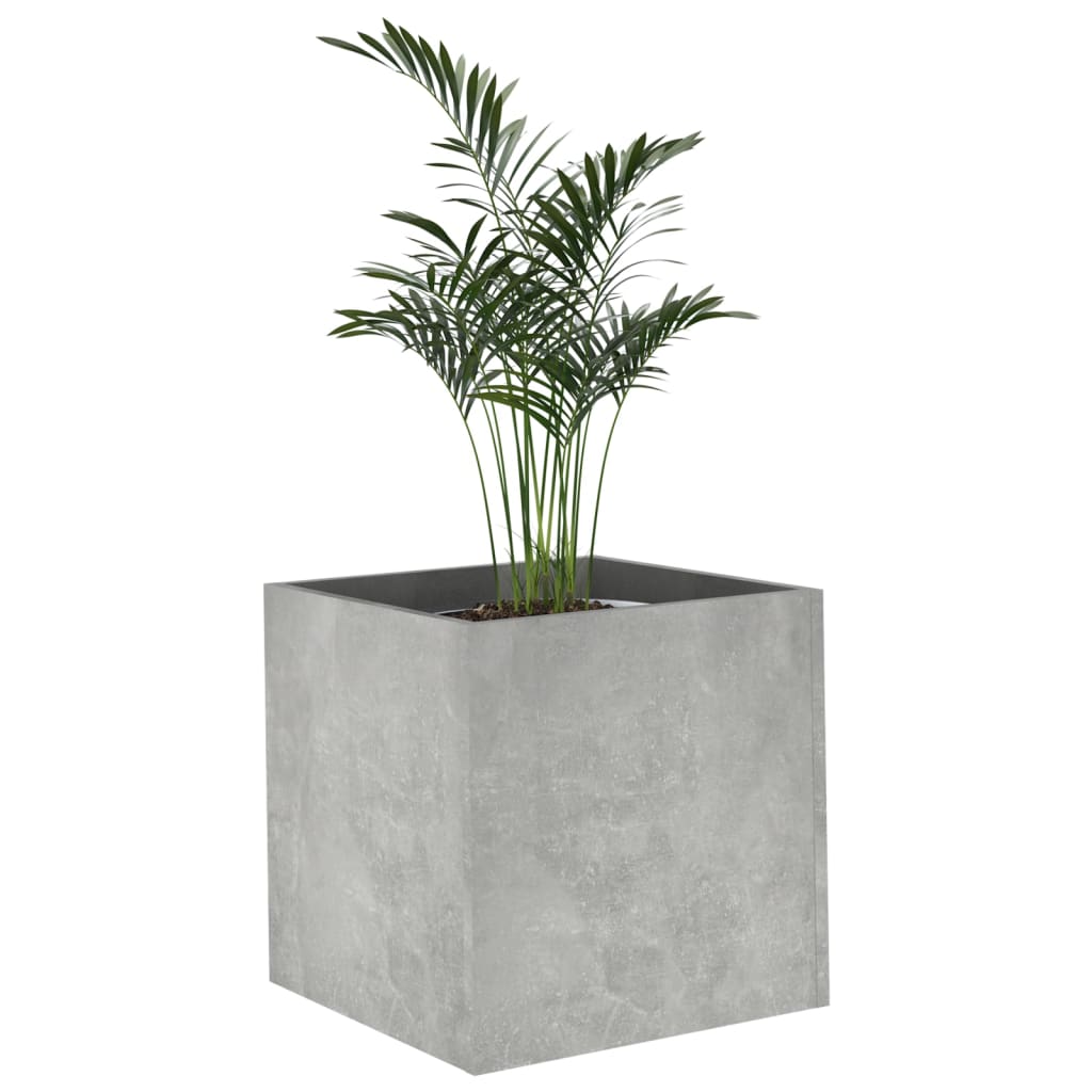 Plantenbak 40x40x40 cm bewerkt hout betongrijs Bloempotten & plantenbakken | Creëer jouw Trendy Thuis | Gratis bezorgd & Retour | Trendy.nl