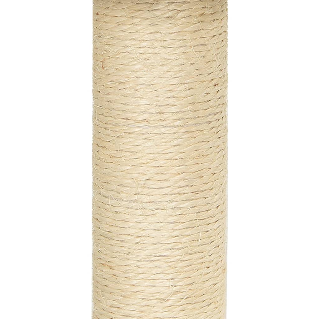 Kattenmeubel met sisal krabpalen 155 cm crèmekleurig Kattenmeubels | Creëer jouw Trendy Thuis | Gratis bezorgd & Retour | Trendy.nl