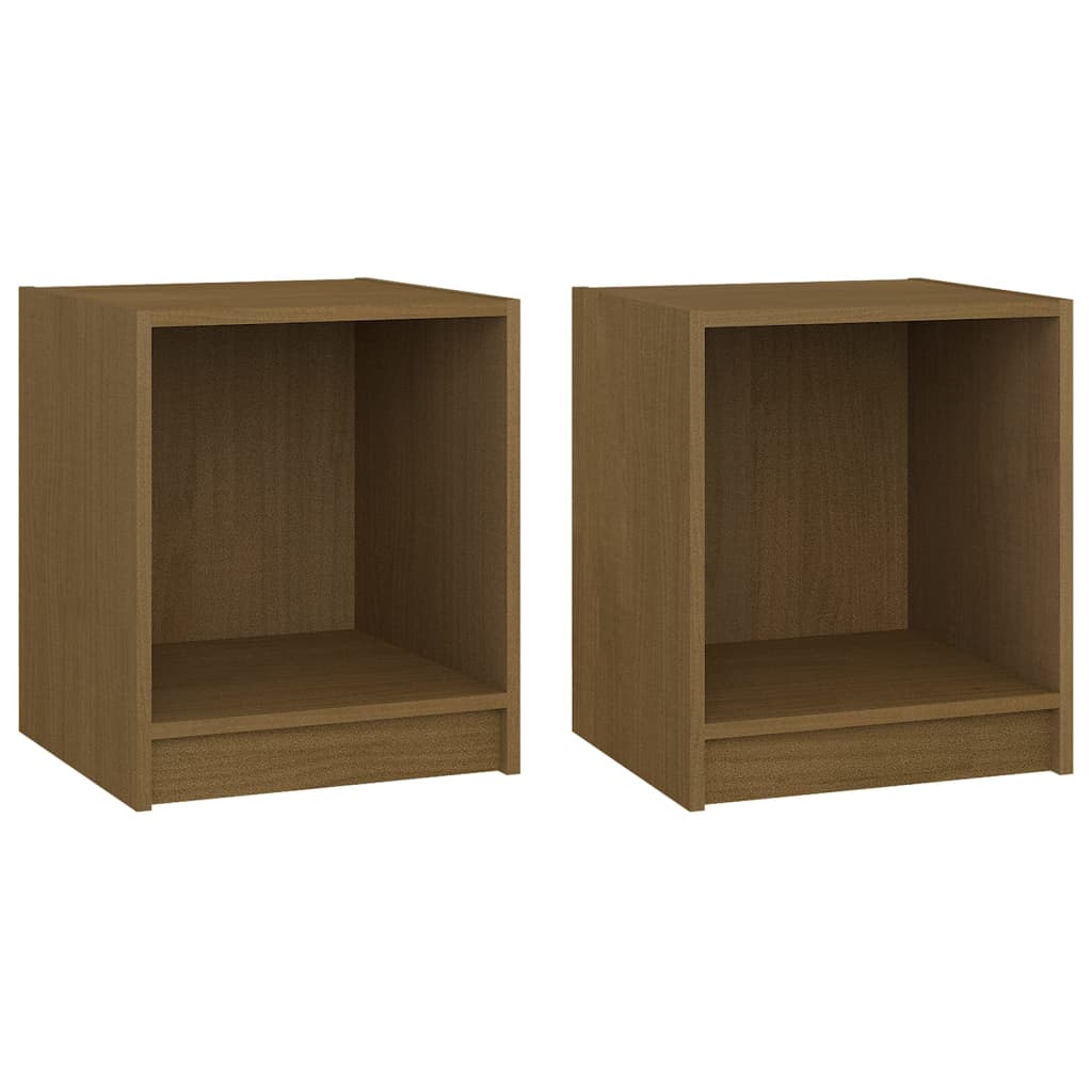 Nachtkastjes 2st 35,5x33,5x41,5 cm grenenhout honingbruin Nachtkastjes | Creëer jouw Trendy Thuis | Gratis bezorgd & Retour | Trendy.nl