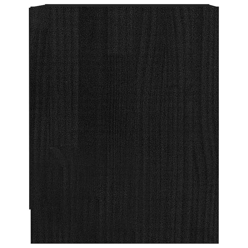 Nachtkastje 35,5x33,5x41,5 cm massief grenenhout zwart Nachtkastjes | Creëer jouw Trendy Thuis | Gratis bezorgd & Retour | Trendy.nl