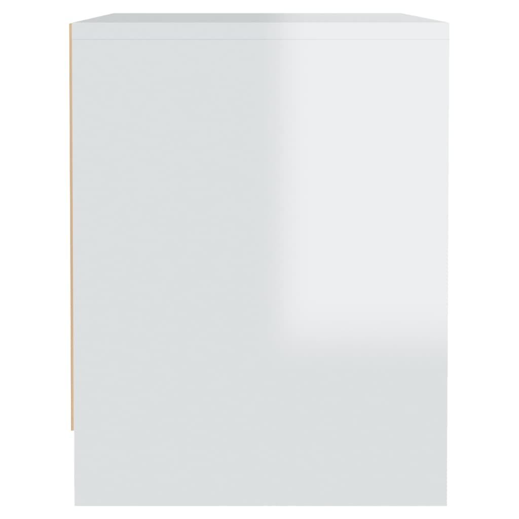 Nachtkastje 45x34,5x44,5 cm spaanplaat hoogglans wit Nachtkastjes | Creëer jouw Trendy Thuis | Gratis bezorgd & Retour | Trendy.nl