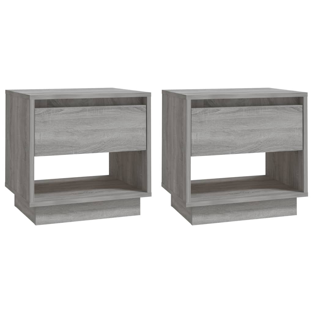 Nachtkastjes 2 st 45x34x44 cm spaanplaat grijs sonoma eiken Nachtkastjes | Creëer jouw Trendy Thuis | Gratis bezorgd & Retour | Trendy.nl